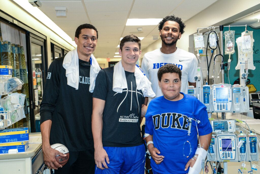 duke players at hospital