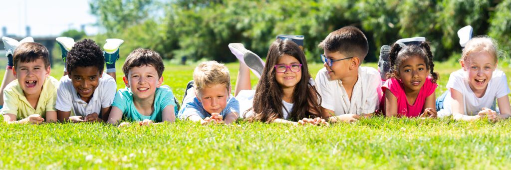 Group of happy children