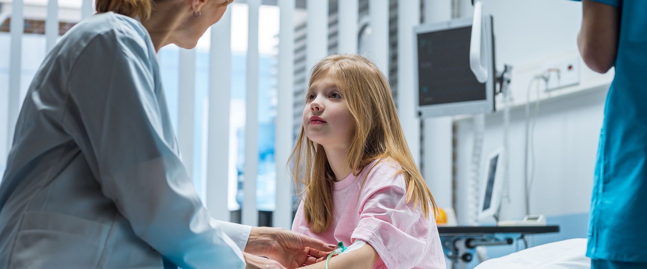 Nurse with pediatric patient